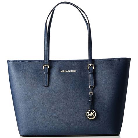 michael kors jet set travel navy tote|michael kors designer tote jet set.